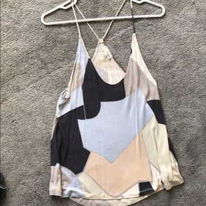 Wilfred Free Aritzia Tank Color Block Blue Sz M
